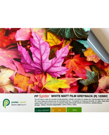 Go green with the new PP Spider White Matt Film Greyback!